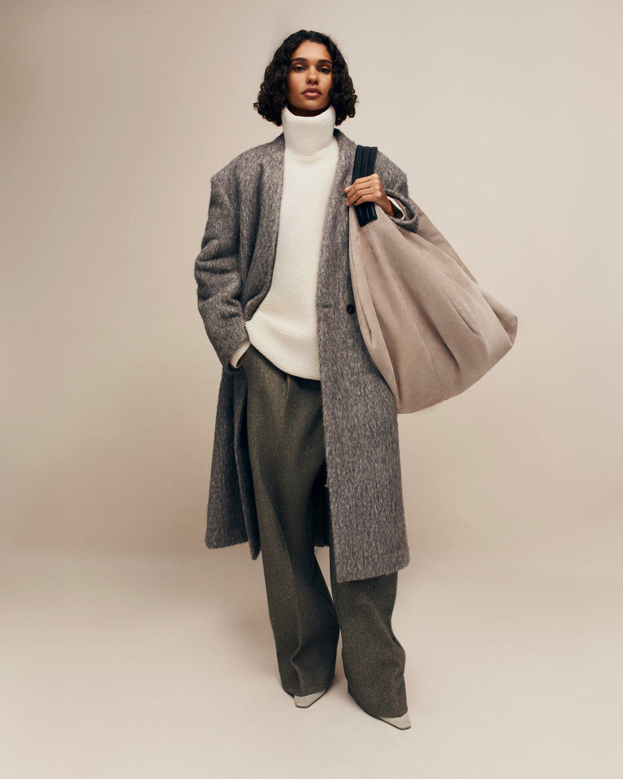 Alpaca Wool Lapelless Overcoat - Fear of God