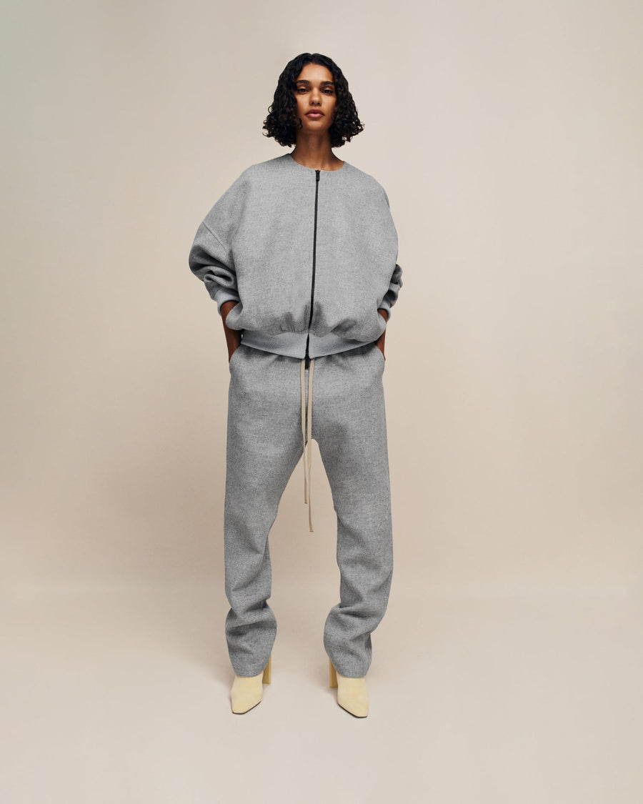 Double-Faced Wool Cashmere Collarless Bomber - Fear of God