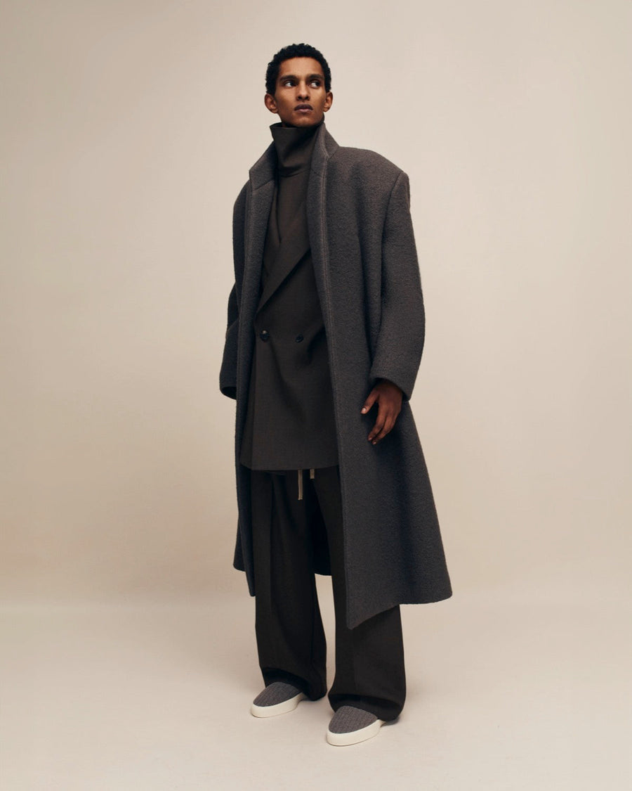 Boiled Wool Stand Collar Overcoat - Fear of God