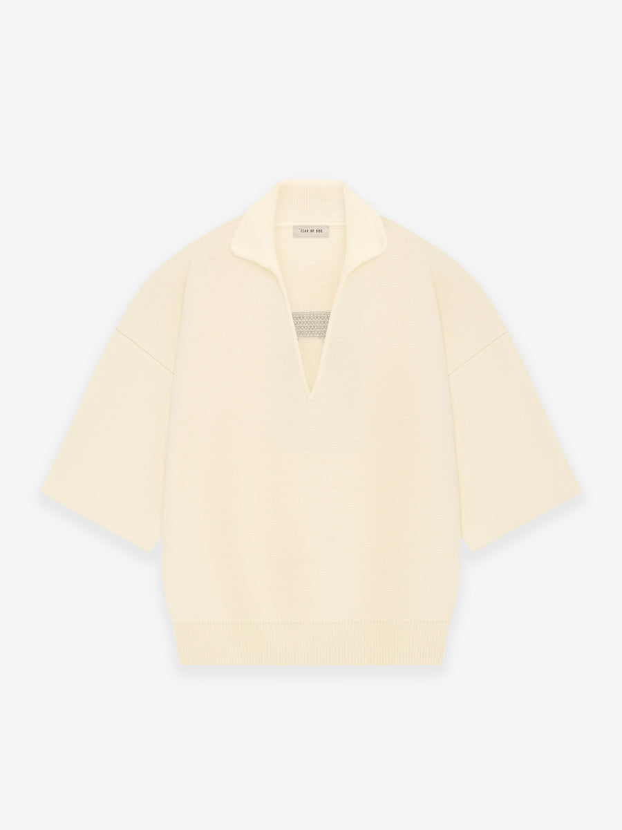 Wool 3/4 Sleeve Polo Sweater - Fear of God