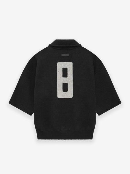 Wool 3/4 Sleeve Polo Sweater