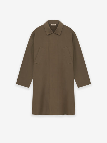 Wool Crepe 3/4 Length Trench