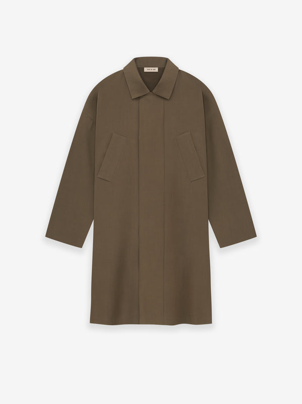 Wool Crepe 3/4 Length Trench