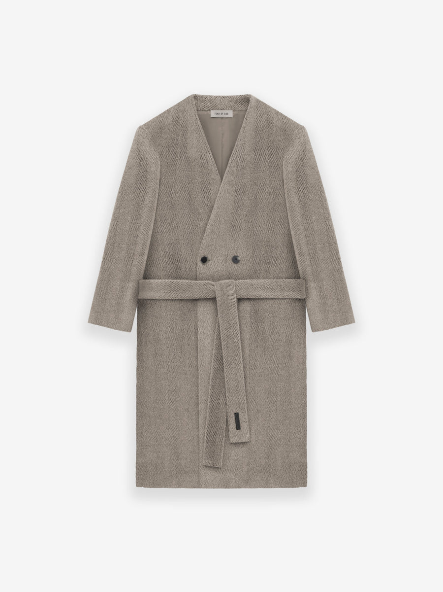 Chevron Brushed Wool Lapelless Overcoat - Fear of God