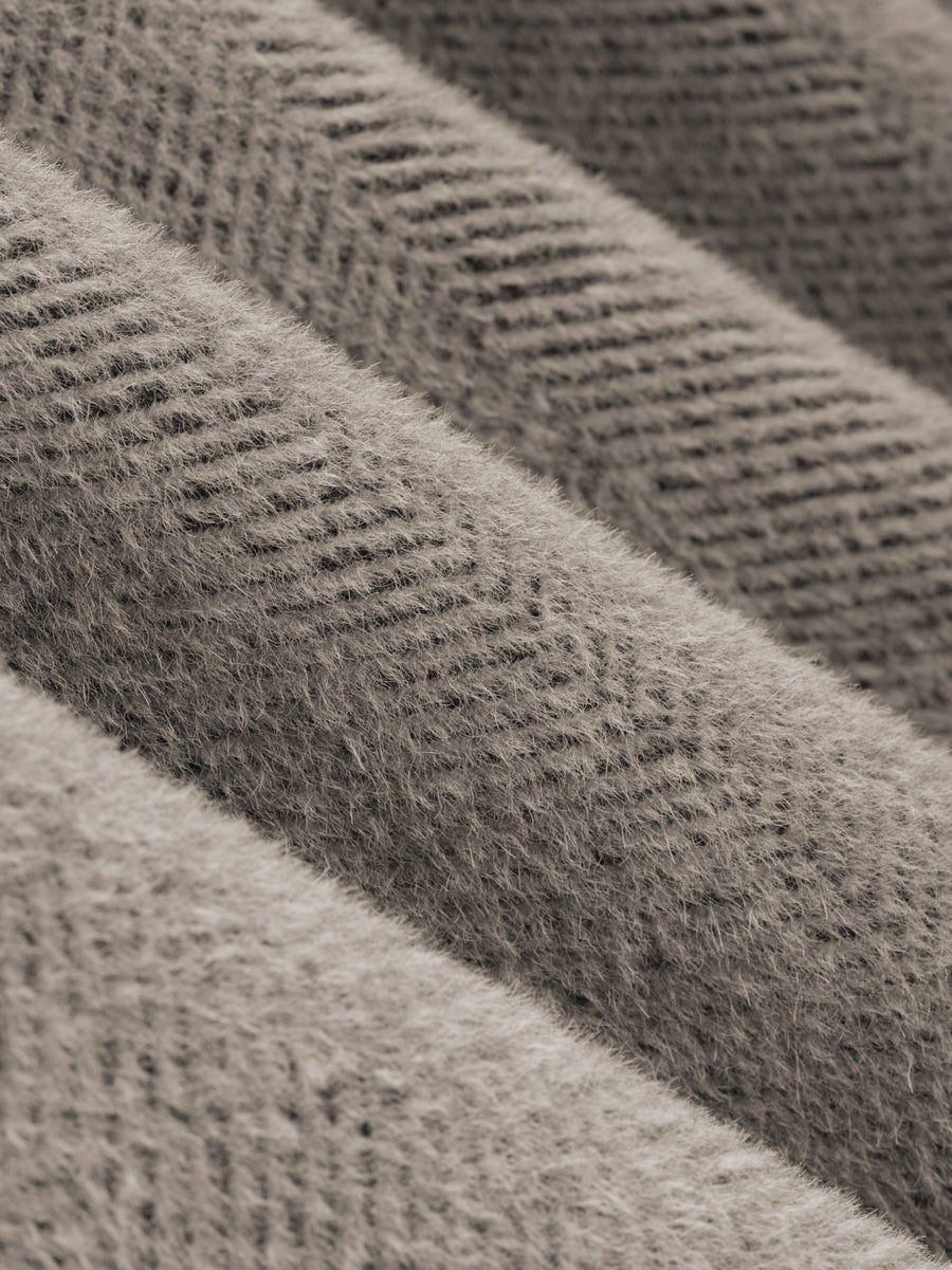Chevron Brushed Wool Lapelless Overcoat - Fear of God