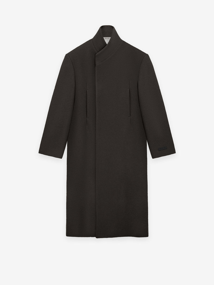 Boiled Wool Stand Collar Overcoat - Fear of God