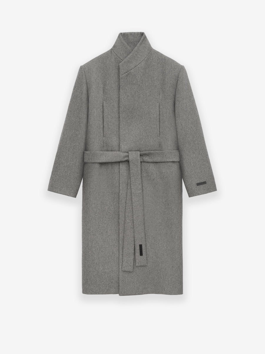 Melange Wool Stand Collar Overcoat - Fear of God