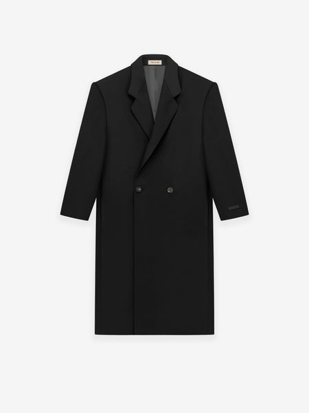 Wool Gabardine Double Breasted Overcoat