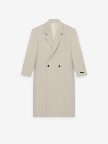 Wool Gabardine Double Breasted Overcoat