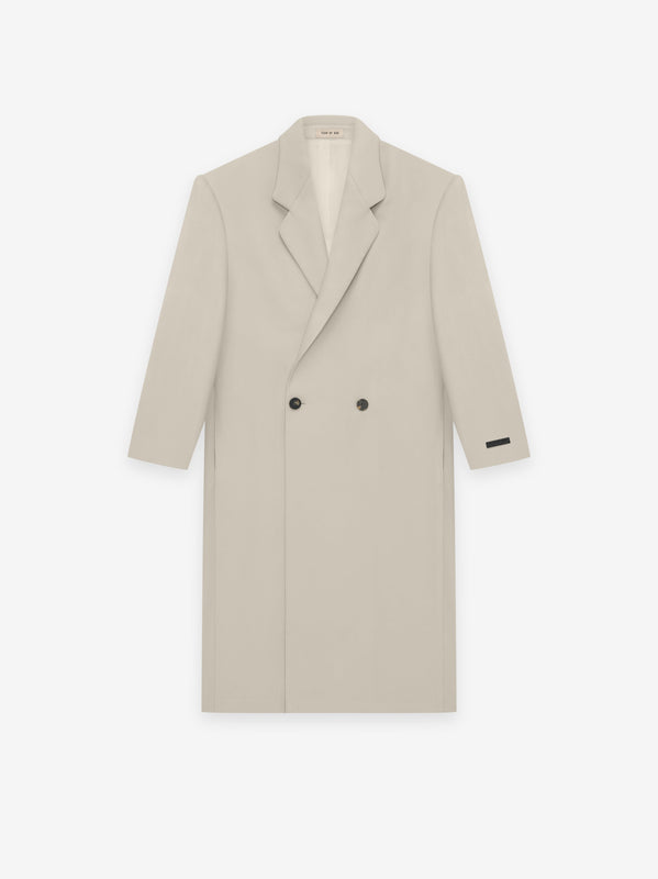 Wool Gabardine Double Breasted Overcoat
