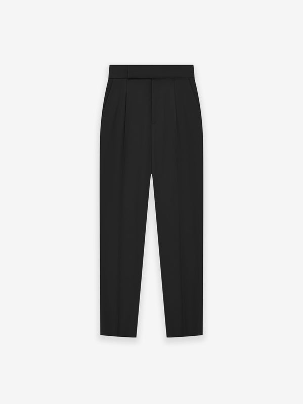 Wool Gabardine Tapered Trouser