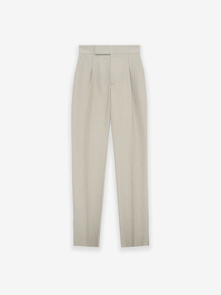 Wool Jacquard Tapered Trouser