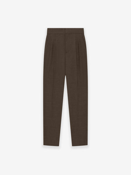 Wool Canvas Tapered Trouser