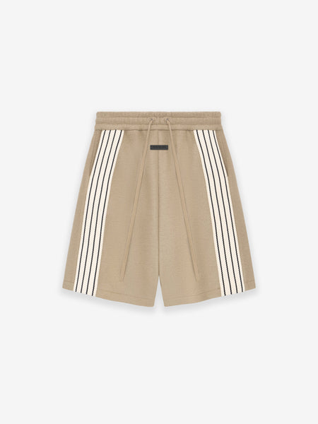 Boiled Wool Striped Relaxed Short