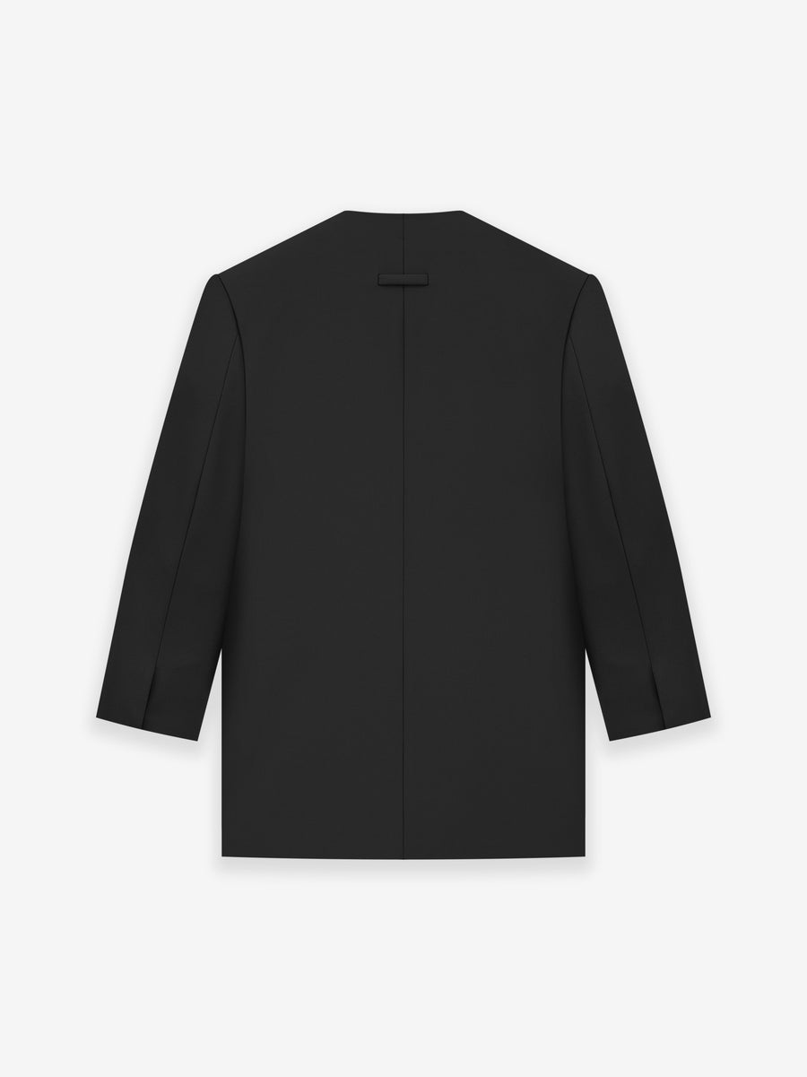 Wool Gabardine Double Breasted Lapelless Blazer - Fear of God