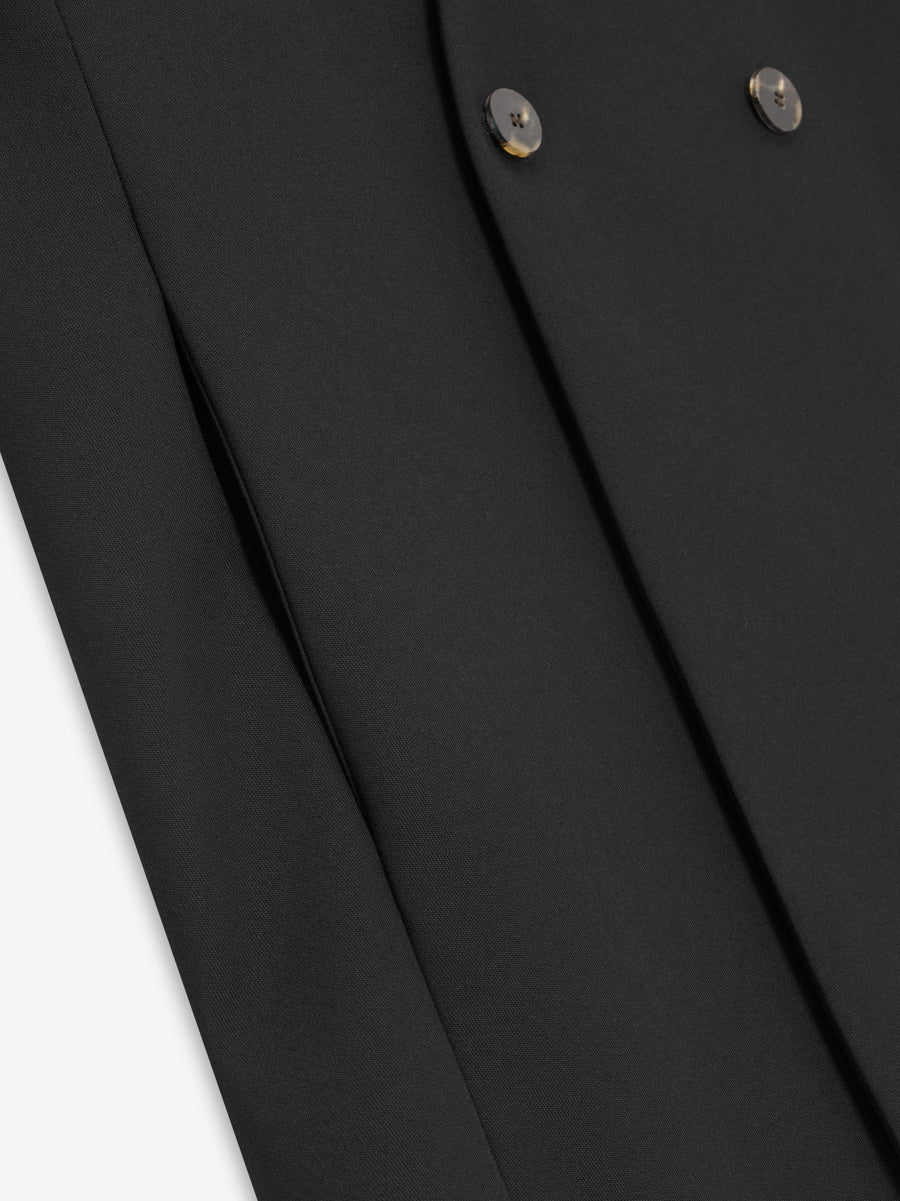 Wool Gabardine Double Breasted Lapelless Blazer - Fear of God