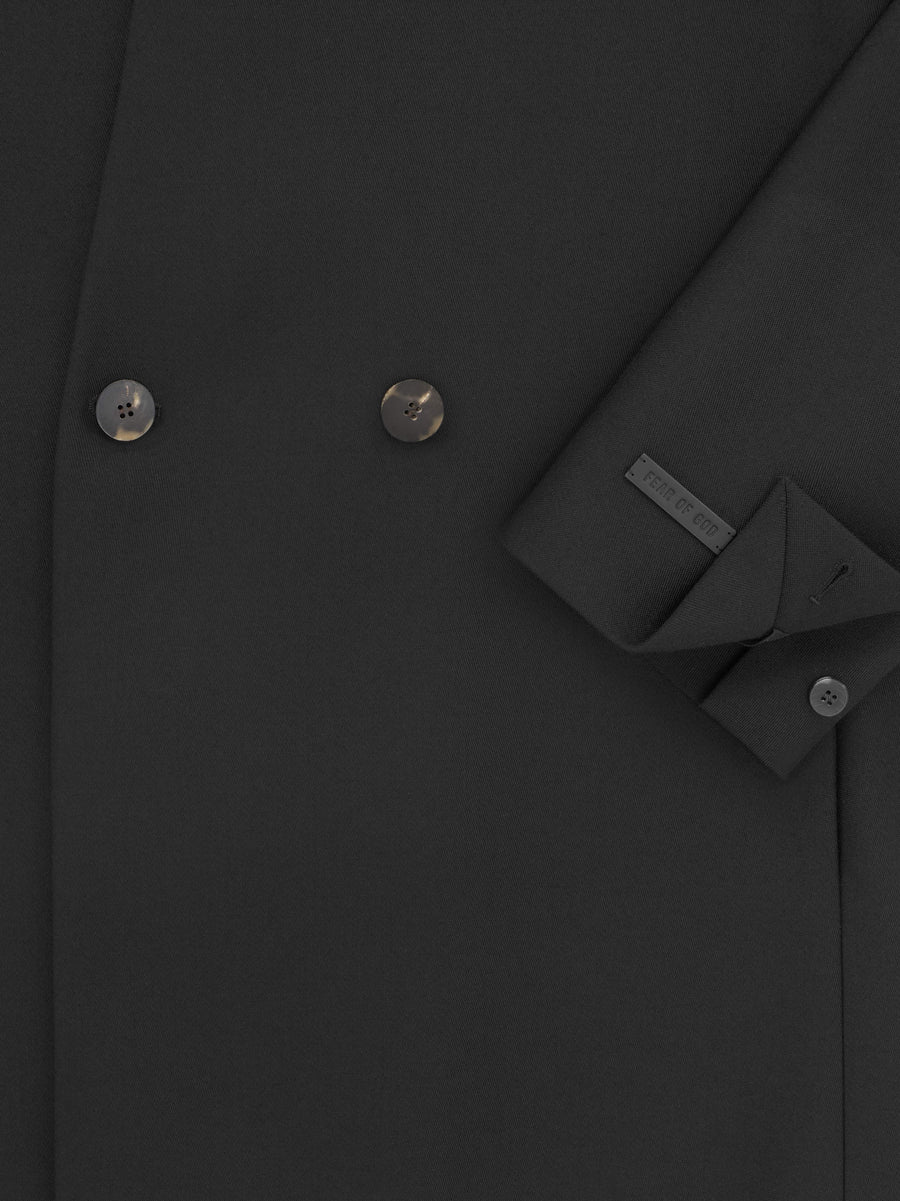Wool Gabardine Double Breasted Lapelless Blazer - Fear of God