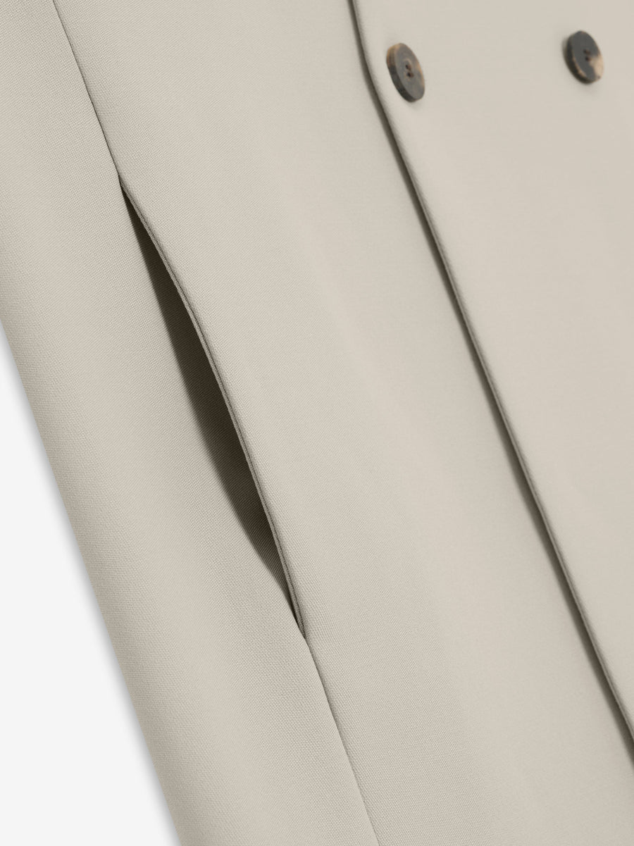 Wool Gabardine Double Breasted Lapelless Blazer - Fear of God