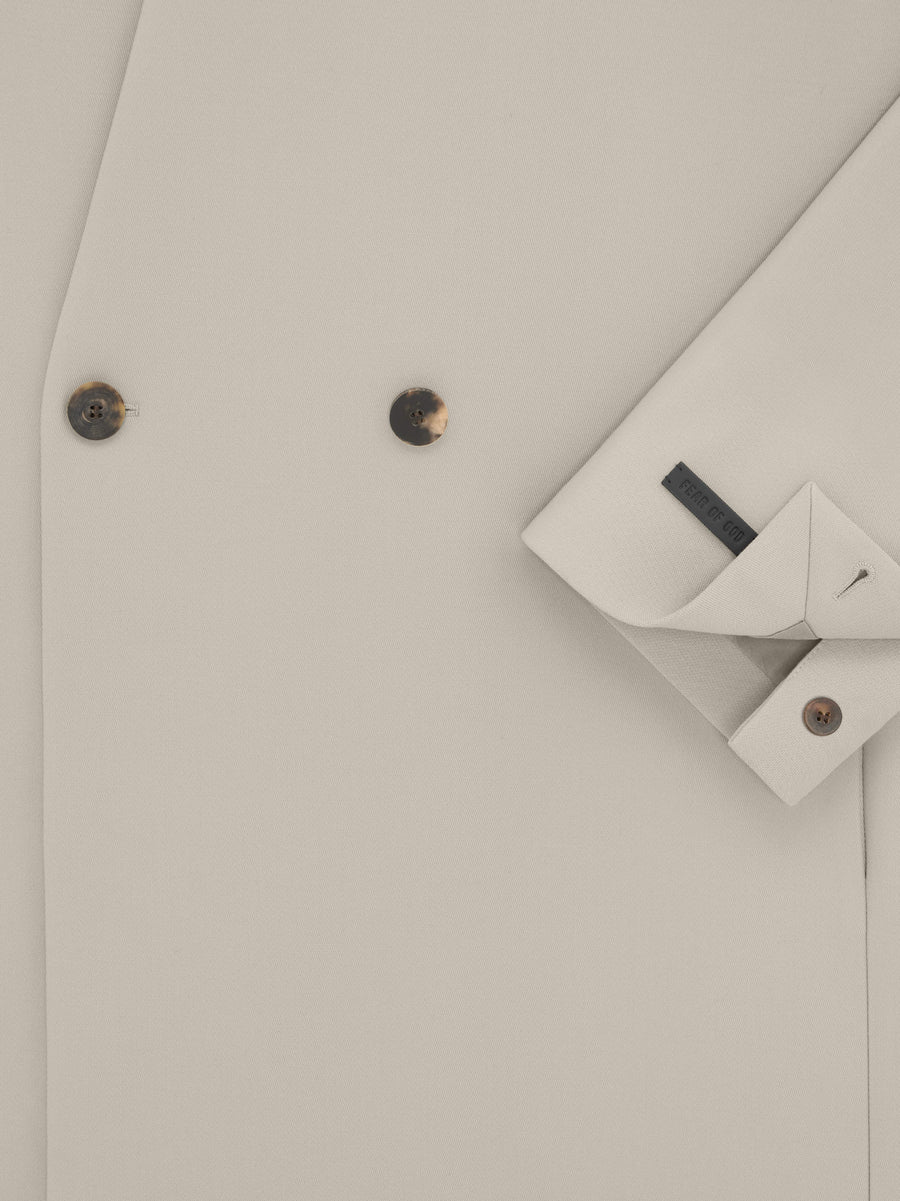 Wool Gabardine Double Breasted Lapelless Blazer - Fear of God