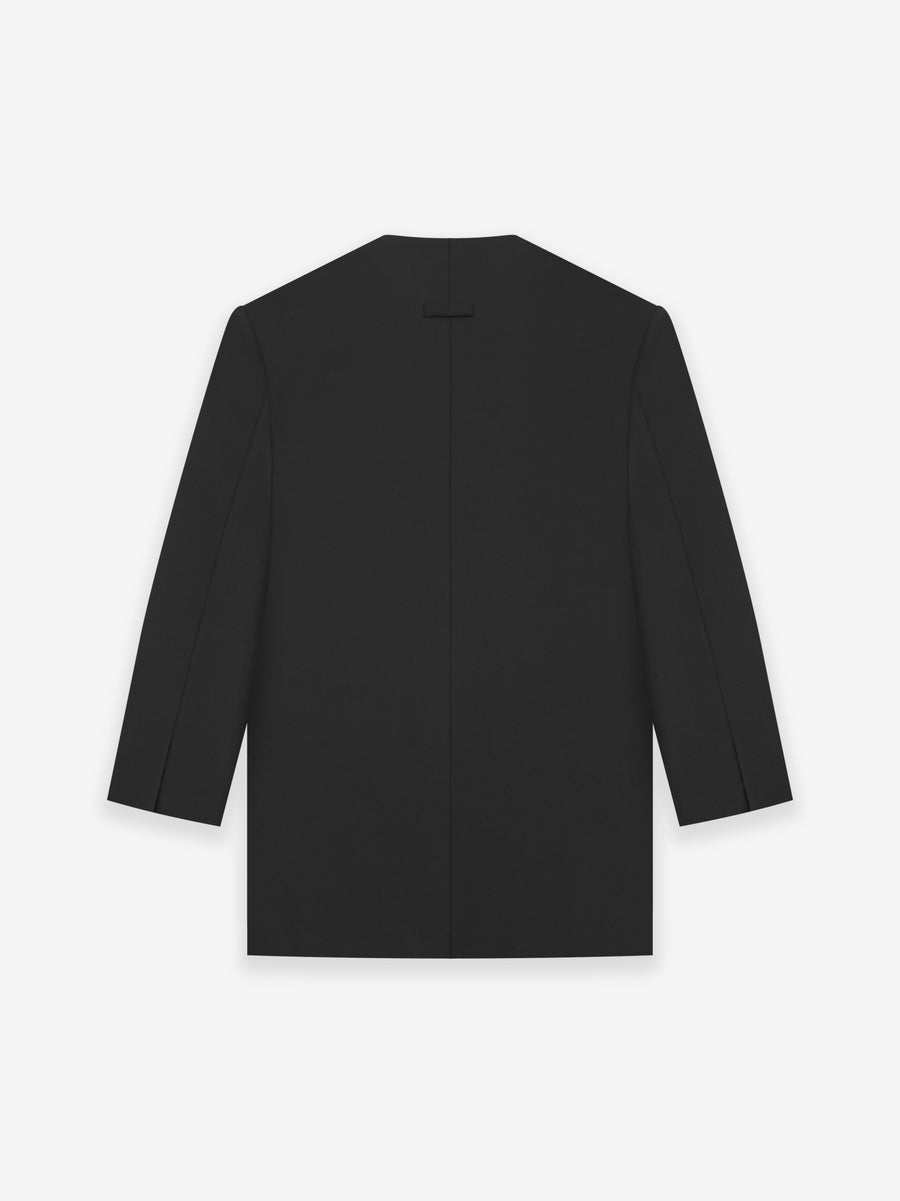 Silk Wool Double Breasted Lapelless Blazer - Fear of God