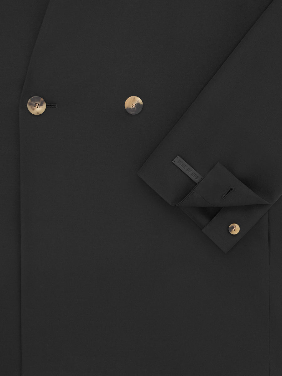 Silk Wool Double Breasted Lapelless Blazer - Fear of God