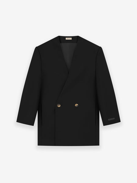 Relaxed Lapelless Blazer