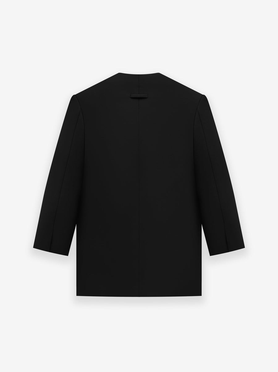 Wool Gabardine Lapelless Suit Jacket - Fear of God