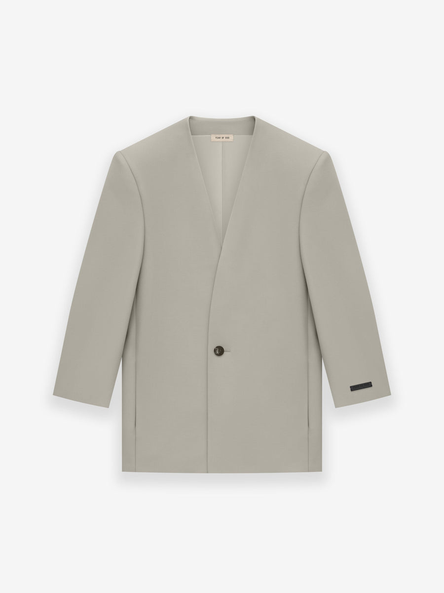 Wool Gabardine Lapelless Suit Jacket - Fear of God