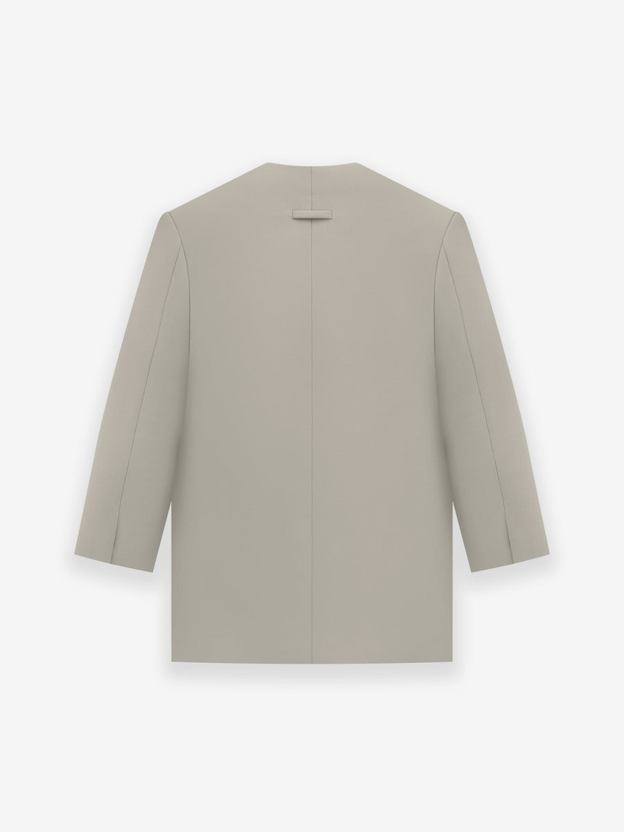 Wool Gabardine Lapelless Suit Jacket - Fear of God