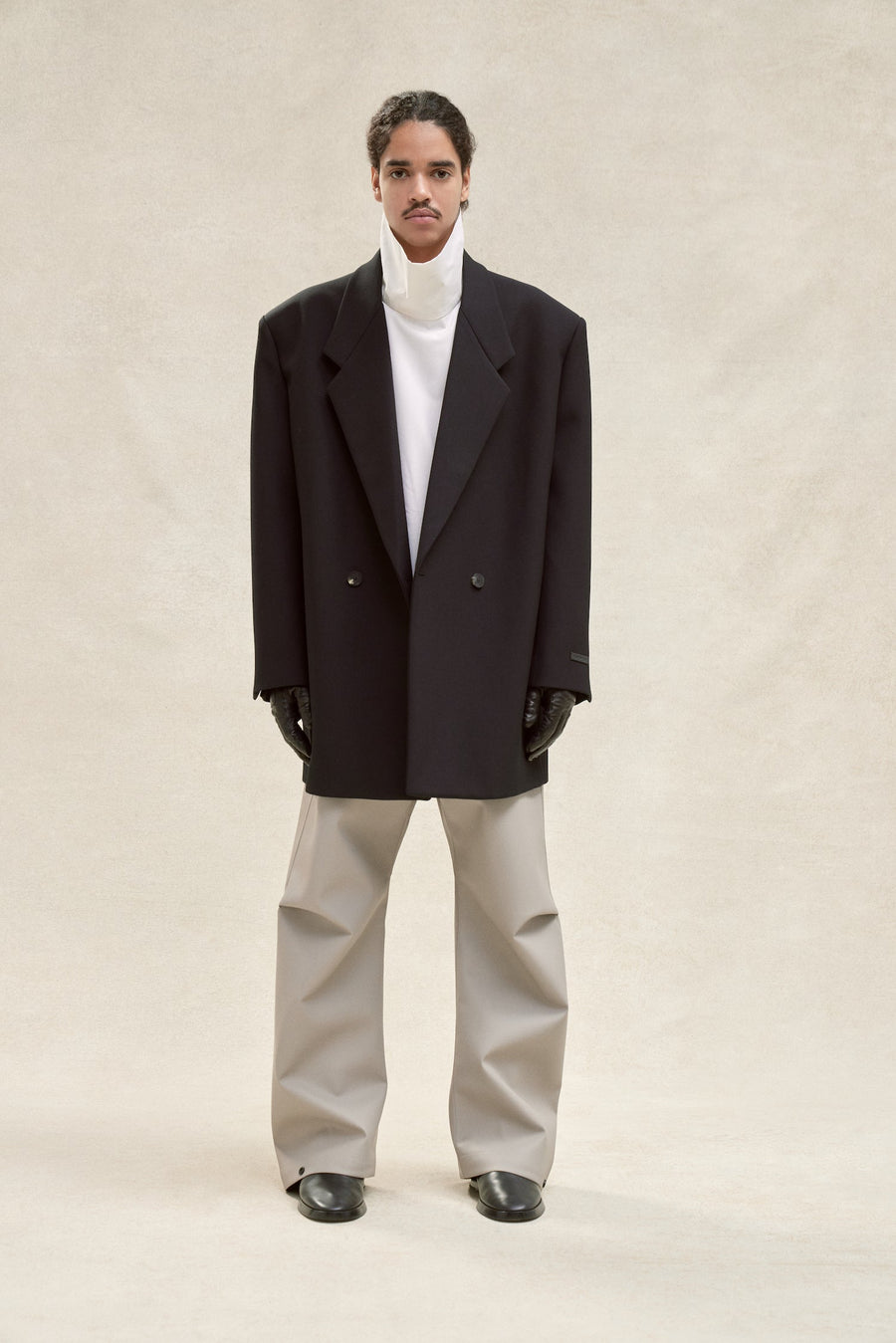 Rubberized Knee Pleat Wide Leg Pant - Fear of God