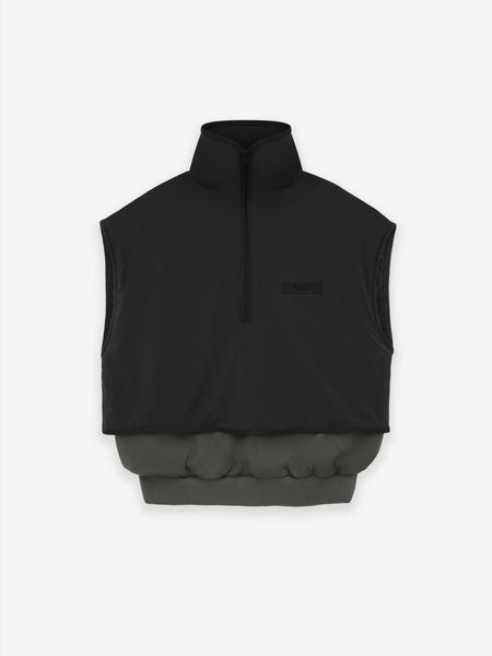 Nylon Fleece Mockneck Vest
