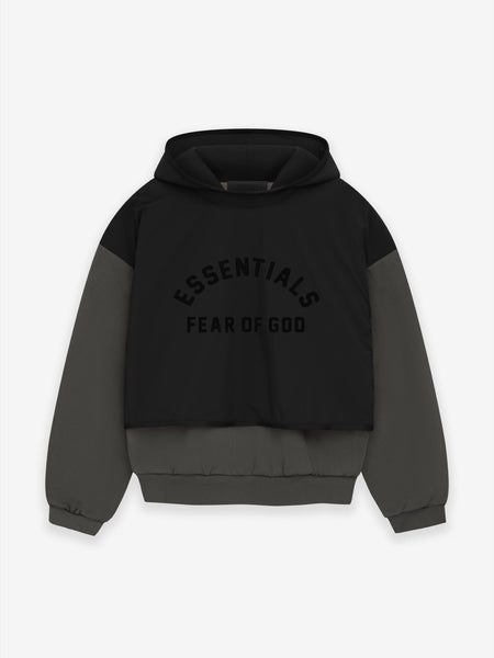 Nylon Fleece Hooded Sweater