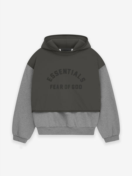 Nylon Fleece Hooded Sweater