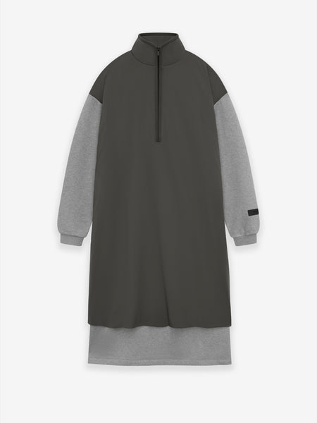 Womens Nylon Fleece Mockneck Sweater Dress
