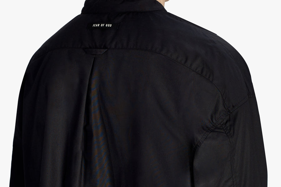 Black Pullover Henley - Fear of God