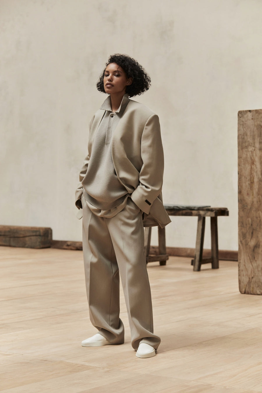 Wool Lapelless Jacket - Fear of God