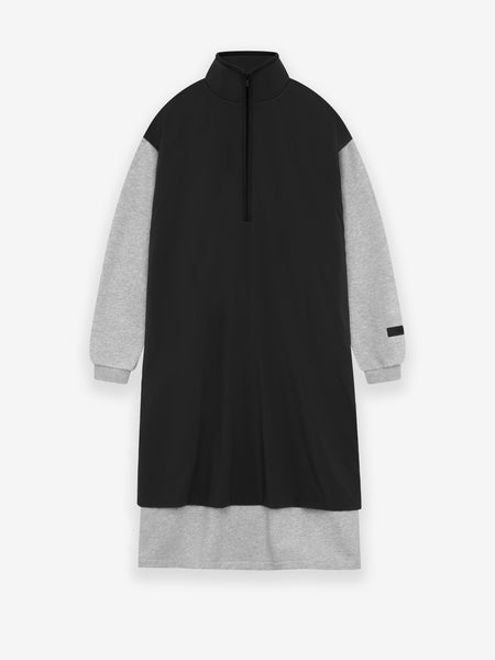 Womens Nylon Fleece Mockneck Sweater Dress