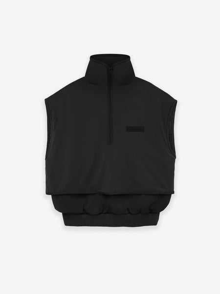 Nylon Fleece Mockneck Vest