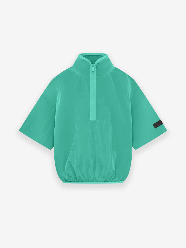 Kids Crinkle Nylon Halfzip SS Shirt