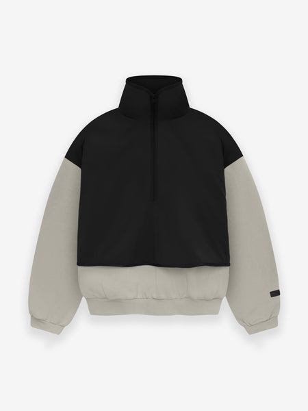 Nylon Fleece Mockneck Sweater
