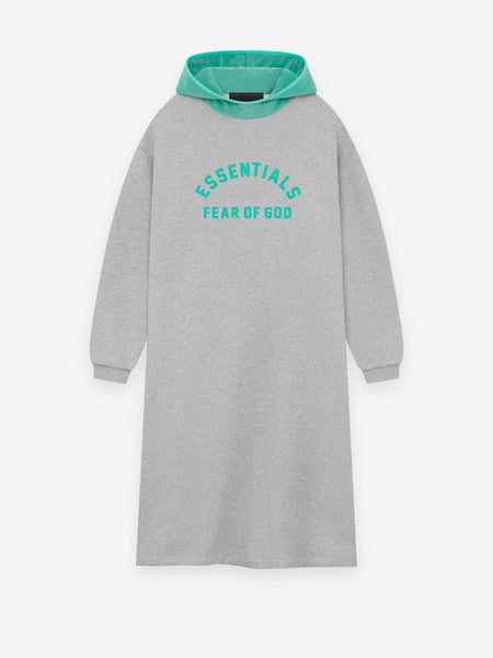 Womens Nylon Fleece Hooded Dress