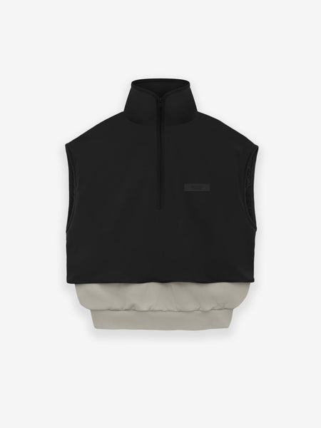 Nylon Fleece Mockneck Vest